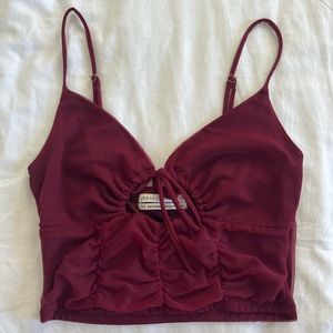 Urban outfitters burgundy crop top